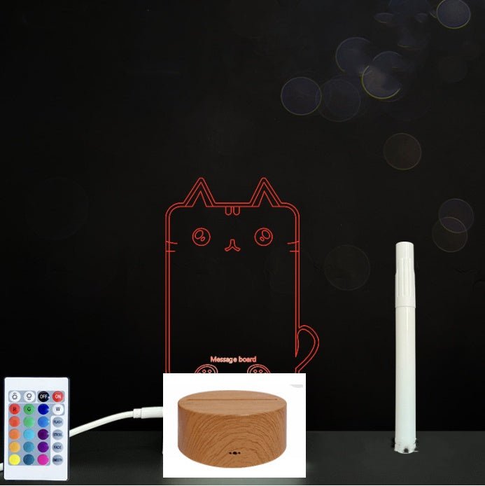 Panneau d'Écriture 3D en Acrylique avec Message Lumineux LED Multicolore - IVOIRART.COM