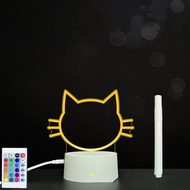 Panneau d'Écriture 3D en Acrylique avec Message Lumineux LED Multicolore - IVOIRART.COM