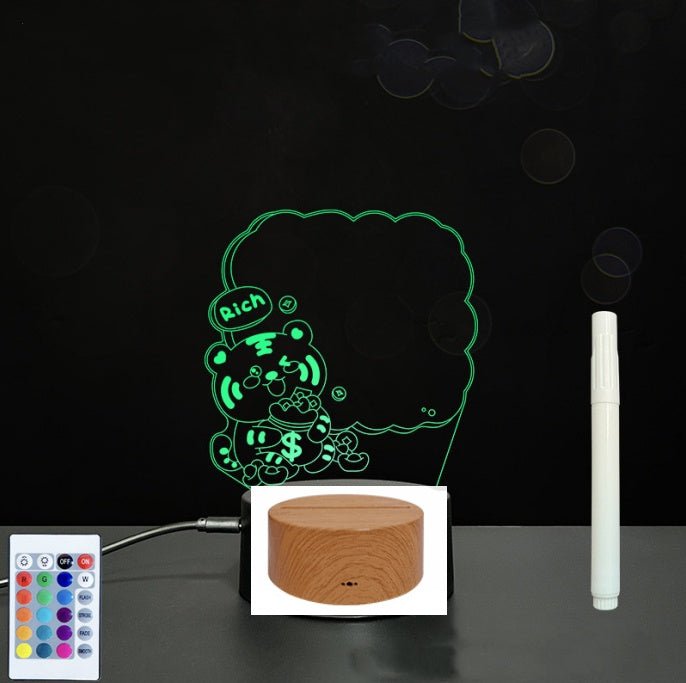 Panneau d'Écriture 3D en Acrylique avec Message Lumineux LED Multicolore - IVOIRART.COM