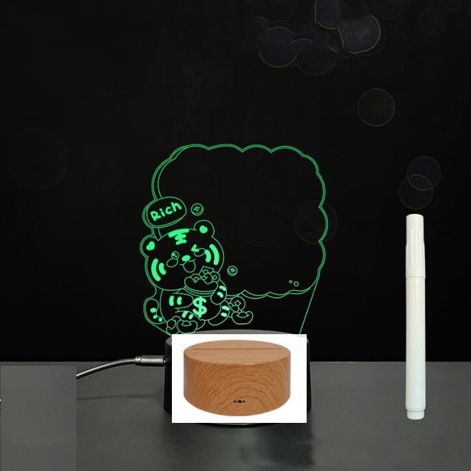 Panneau d'Écriture 3D en Acrylique avec Message Lumineux LED Multicolore - IVOIRART.COM