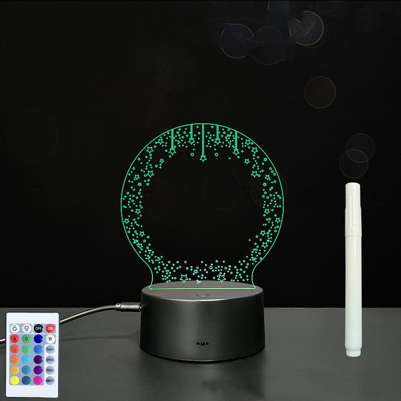 Panneau d'Écriture 3D en Acrylique avec Message Lumineux LED Multicolore - IVOIRART.COM