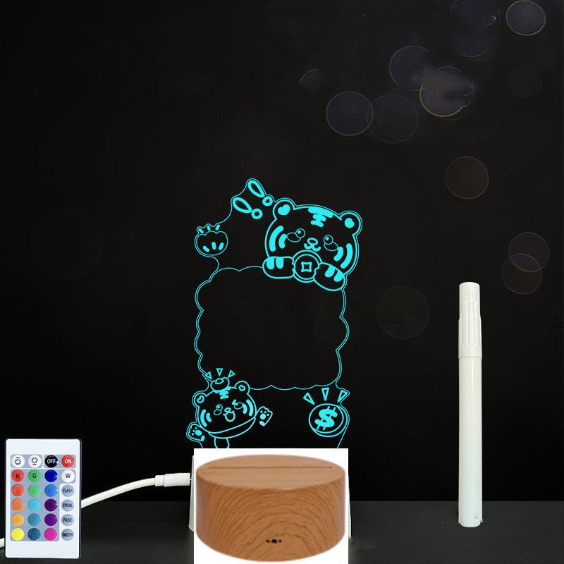 Panneau d'Écriture 3D en Acrylique avec Message Lumineux LED Multicolore - IVOIRART.COM