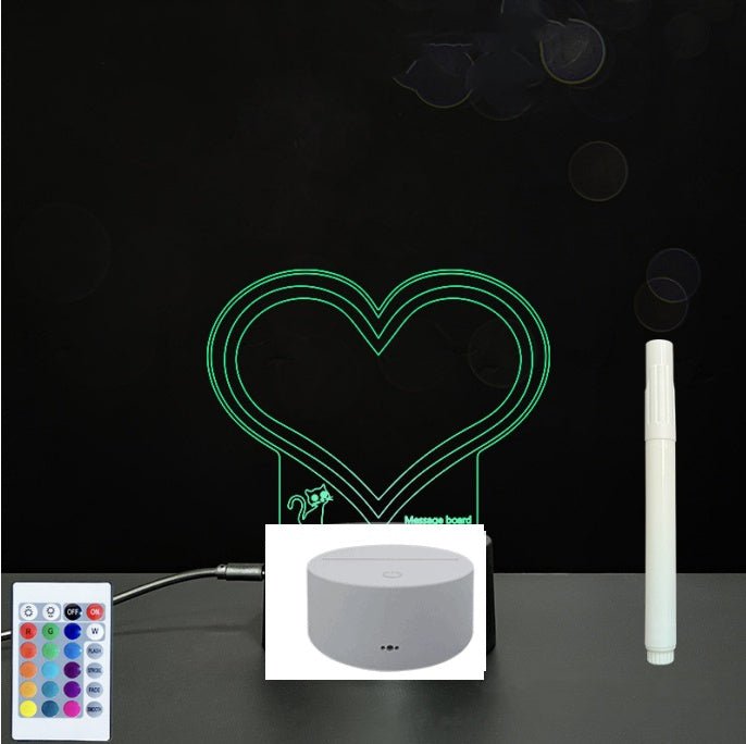 Panneau d'Écriture 3D en Acrylique avec Message Lumineux LED Multicolore - IVOIRART.COM