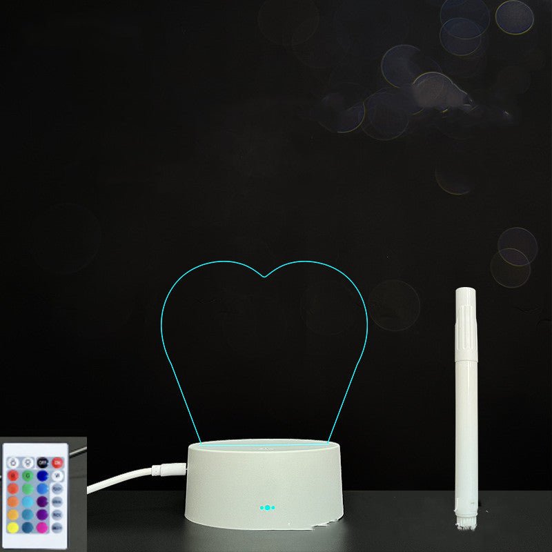 Panneau d'Écriture 3D en Acrylique avec Message Lumineux LED Multicolore - IVOIRART.COM
