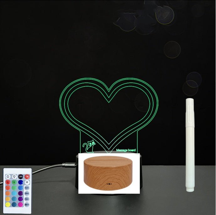 Panneau d'Écriture 3D en Acrylique avec Message Lumineux LED Multicolore - IVOIRART.COM