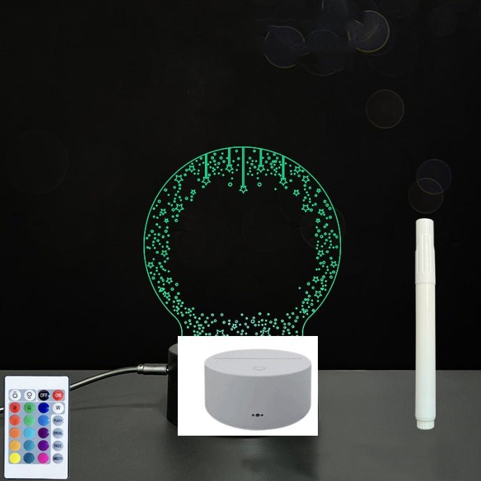 Panneau d'Écriture 3D en Acrylique avec Message Lumineux LED Multicolore - IVOIRART.COM