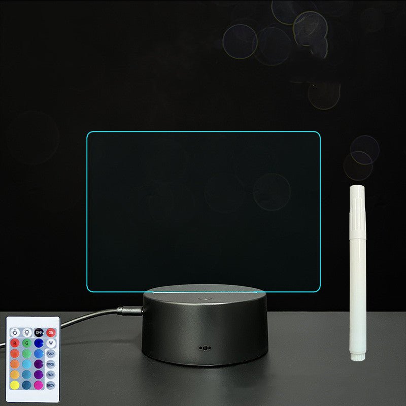 Panneau d'Écriture 3D en Acrylique avec Message Lumineux LED Multicolore - IVOIRART.COM