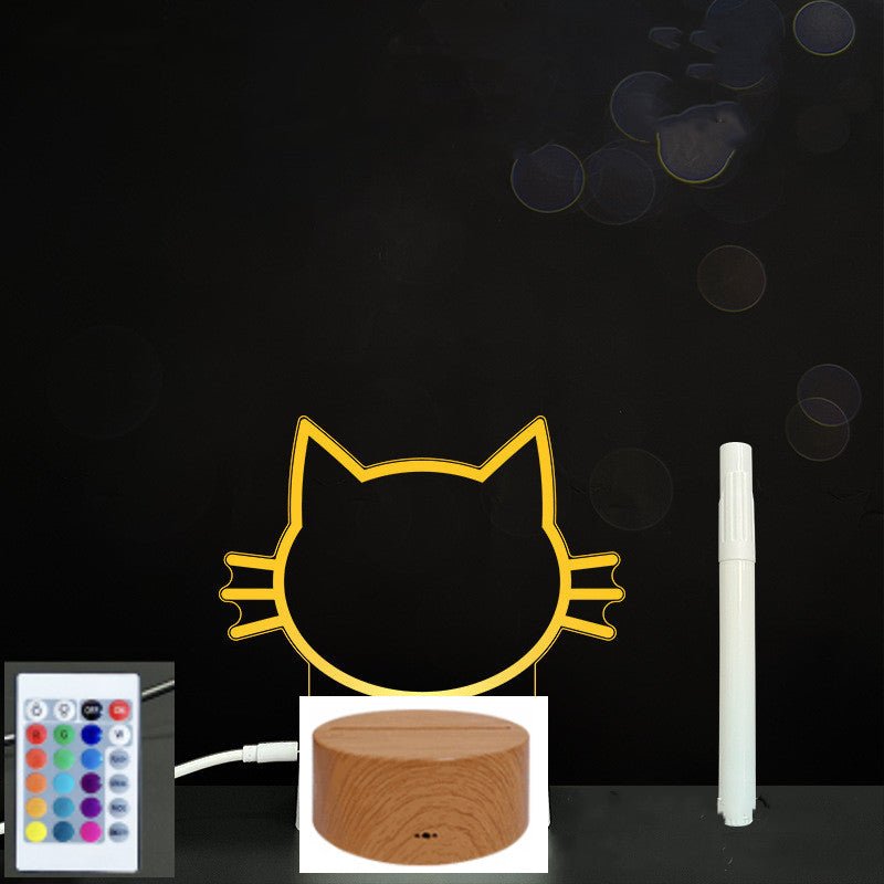 Panneau d'Écriture 3D en Acrylique avec Message Lumineux LED Multicolore - IVOIRART.COM