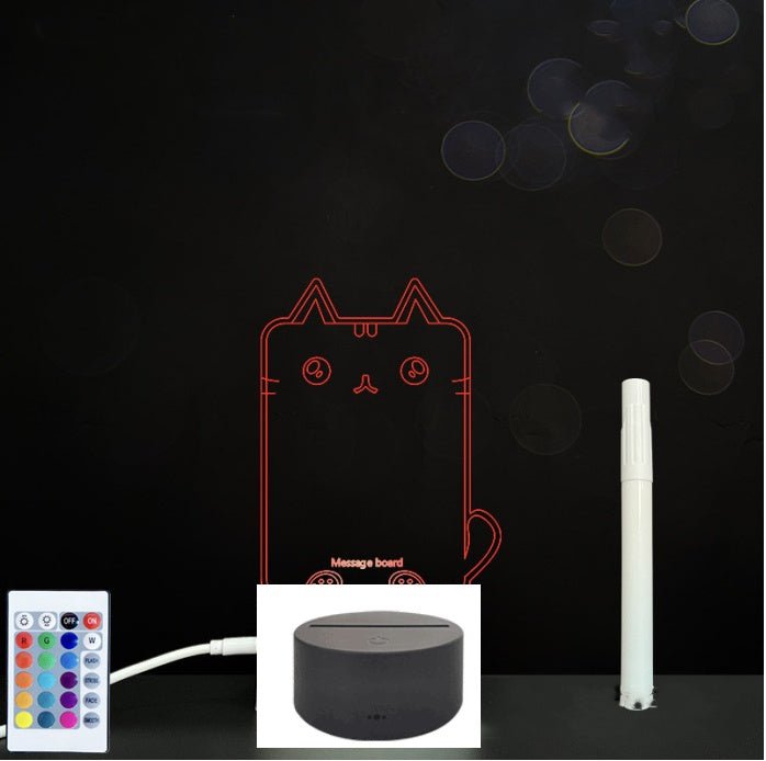 Panneau d'Écriture 3D en Acrylique avec Message Lumineux LED Multicolore - IVOIRART.COM