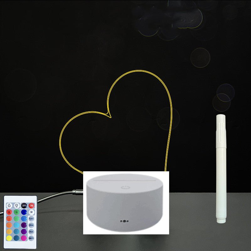 Panneau d'Écriture 3D en Acrylique avec Message Lumineux LED Multicolore - IVOIRART.COM