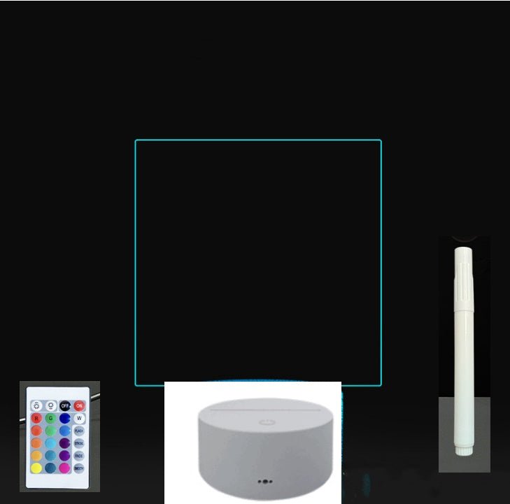 Panneau d'Écriture 3D en Acrylique avec Message Lumineux LED Multicolore - IVOIRART.COM