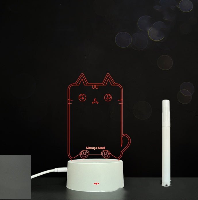 Panneau d'Écriture 3D en Acrylique avec Message Lumineux LED Multicolore - IVOIRART.COM