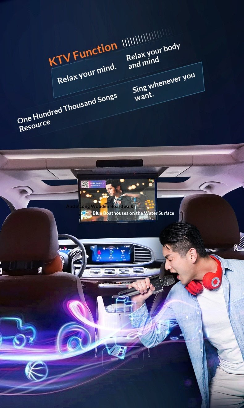 Panoramic Sunroof Roof-mounted TV Car Display - IVOIRART.COM