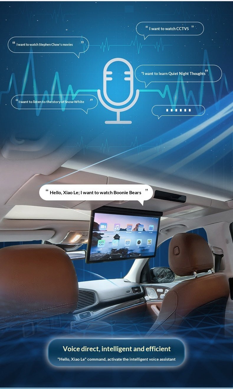 Panoramic Sunroof Roof-mounted TV Car Display - IVOIRART.COM