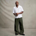 Pantalon décontracté Drapy à jambes droites et larges pour un style moderne - IVOIRART.COM
