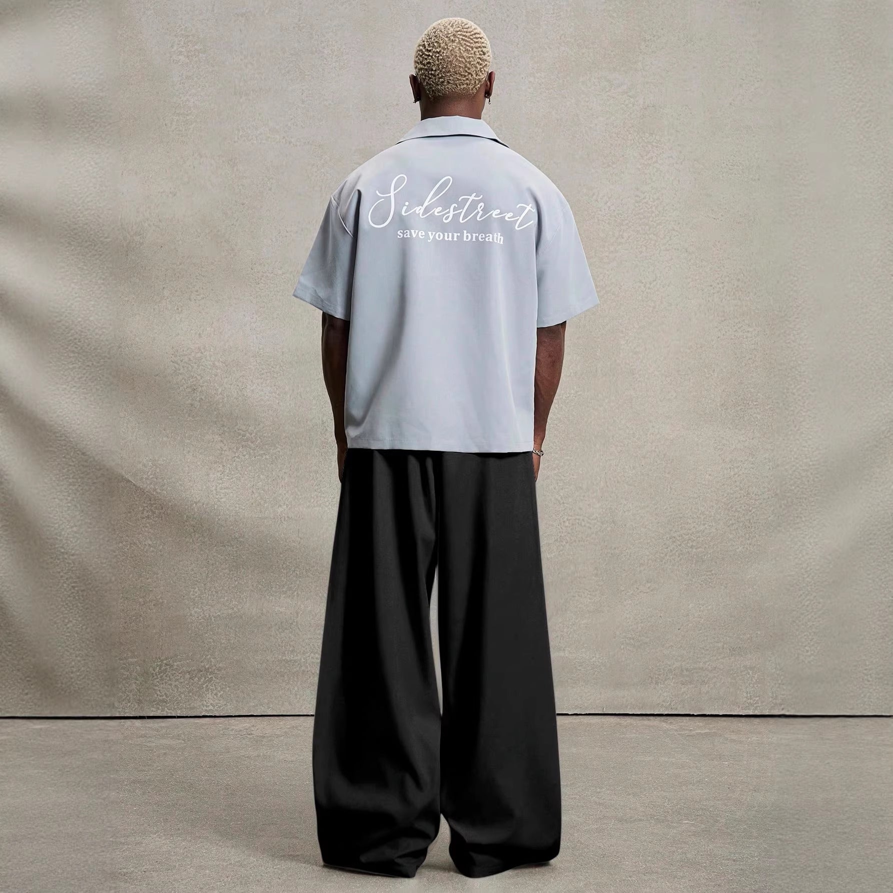 Pantalon décontracté Drapy à jambes droites et larges pour un style moderne - IVOIRART.COM