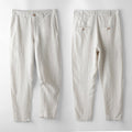 Pantalon décontracté en lin respirant à coupe droite pour homme, confortable - IVOIRART.COM