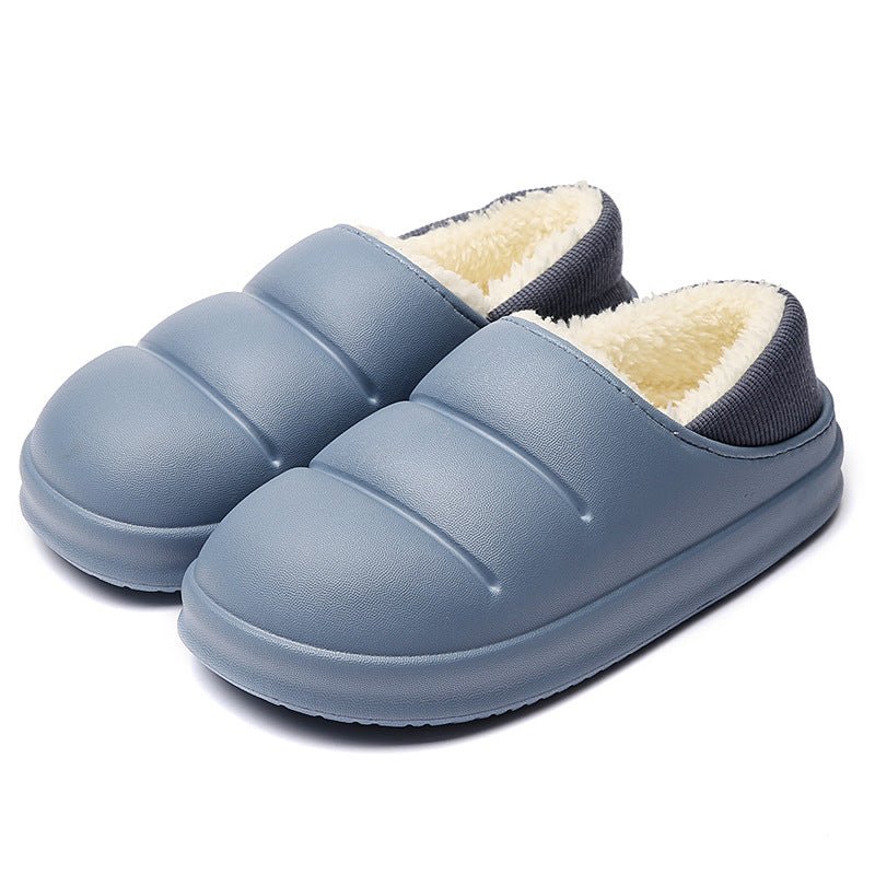Pantoufles en Coton pour Couple, Chaussures d’Intérieur Hiver Chaudes, Étanches - IVOIRART.COM