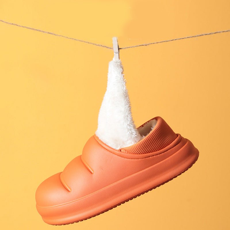 Pantoufles en Coton pour Couple, Chaussures d’Intérieur Hiver Chaudes, Étanches - IVOIRART.COM