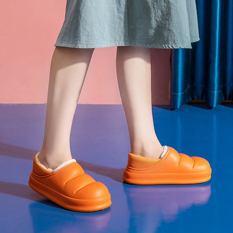 Pantoufles en Coton pour Couple, Chaussures d’Intérieur Hiver Chaudes, Étanches - IVOIRART.COM