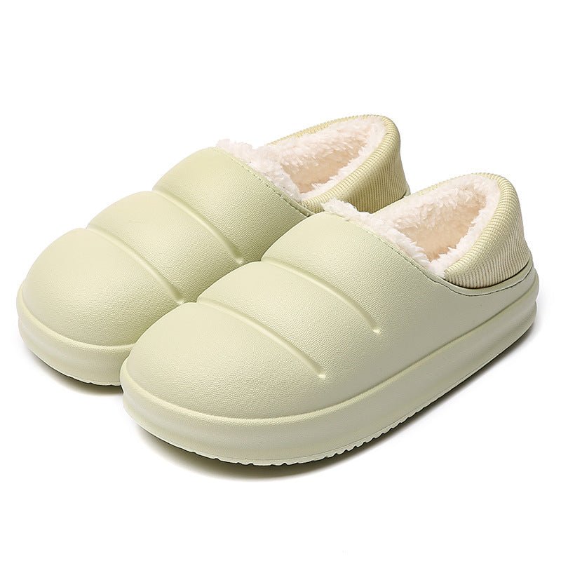 Pantoufles en Coton pour Couple, Chaussures d’Intérieur Hiver Chaudes, Étanches - IVOIRART.COM