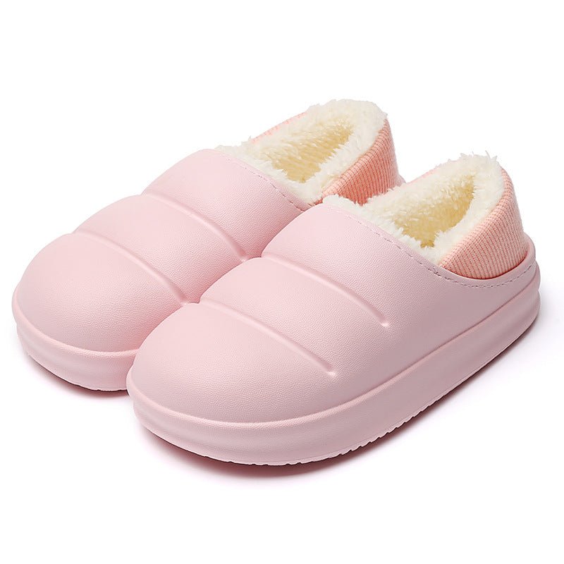 Pantoufles en Coton pour Couple, Chaussures d’Intérieur Hiver Chaudes, Étanches - IVOIRART.COM