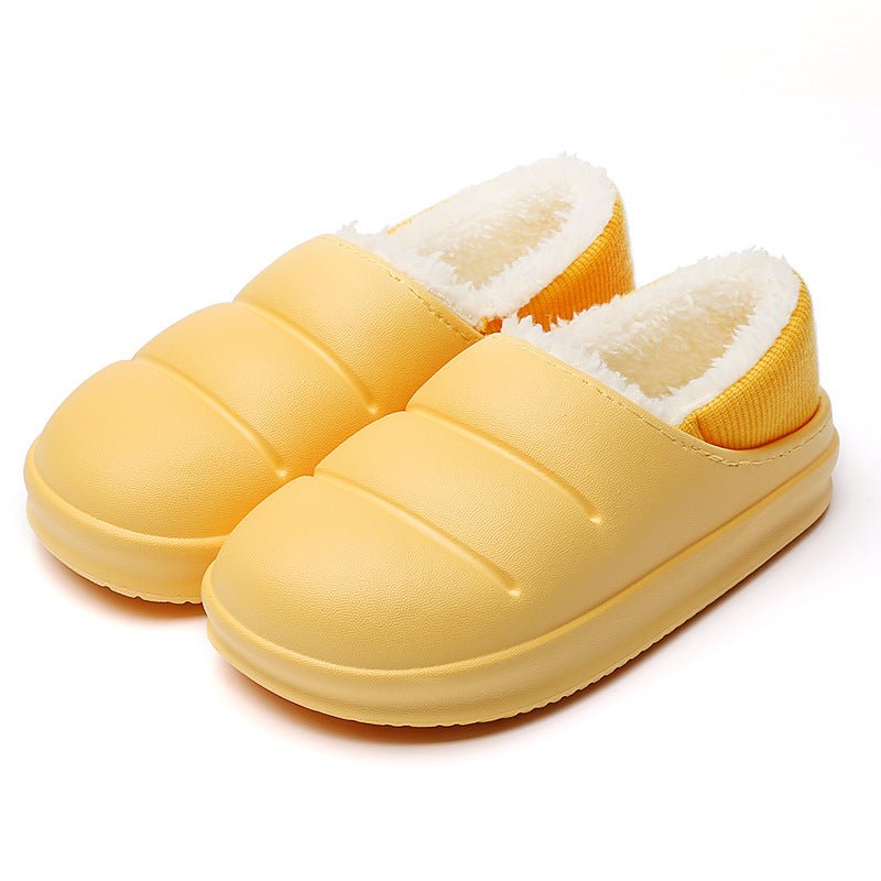 Pantoufles en Coton pour Couple, Chaussures d’Intérieur Hiver Chaudes, Étanches - IVOIRART.COM
