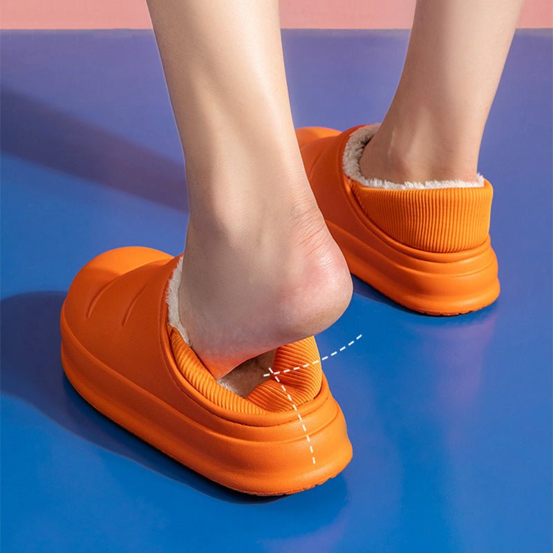 Pantoufles en Coton pour Couple, Chaussures d’Intérieur Hiver Chaudes, Étanches - IVOIRART.COM