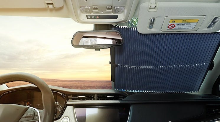 Pare-soleil télescopique automatique ajustable 4 tailles pour pare-brise voitures camions - IVOIRART.COM