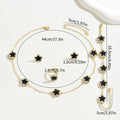 Parure bijoux femme 2026 motif floral zircone cubique collier bracelet bague Or. - IVOIRART.COM