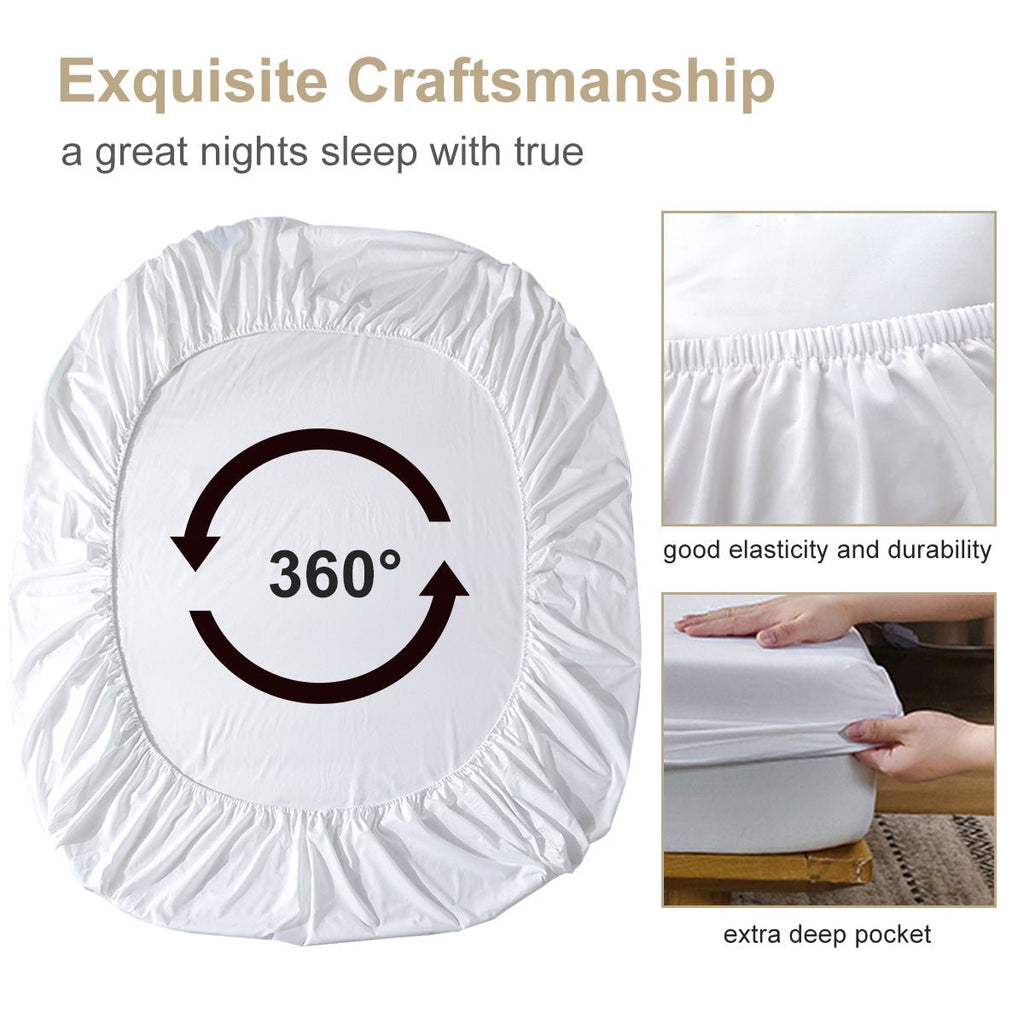 Parure de draps imprimée Paon Vert forêt mystique, drap - housse profond, déco chambre, motif champignons colorés, 3 pièces - IVOIRART.COM