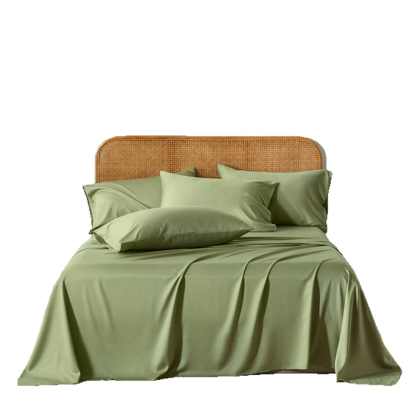 Parure de lit TFQK : drap-housse, drap plat, housse de couette et 2 taies bambou - IVOIRART.COM