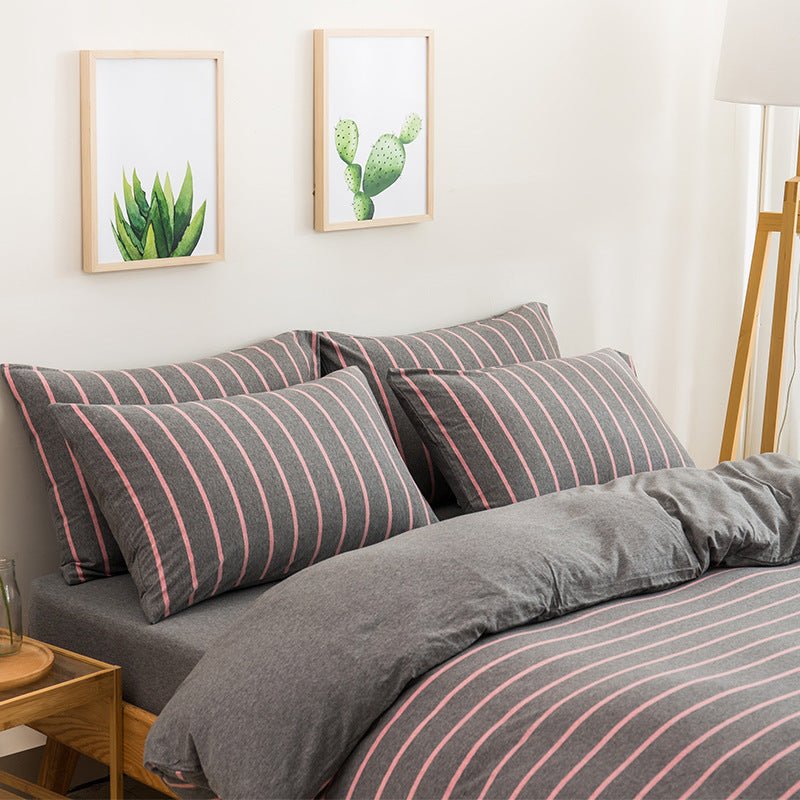 Parure de lit Tianzhu en pur coton quatre pièces pour un confort naturel - IVOIRART.COM