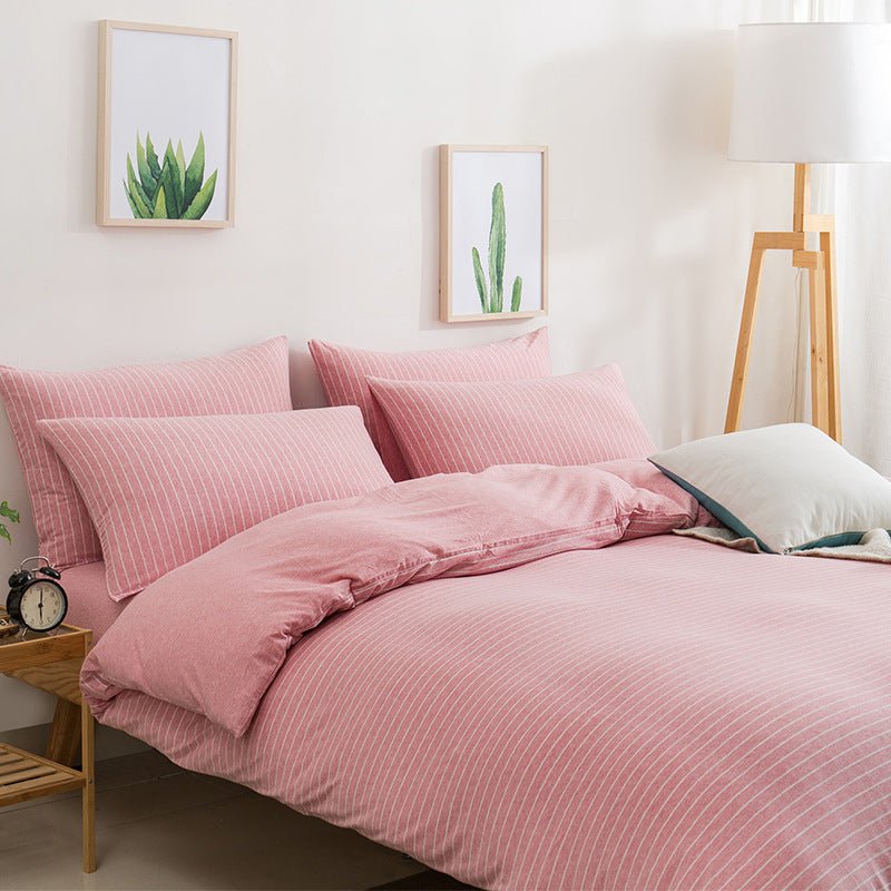 Parure de lit Tianzhu en pur coton quatre pièces pour un confort naturel - IVOIRART.COM