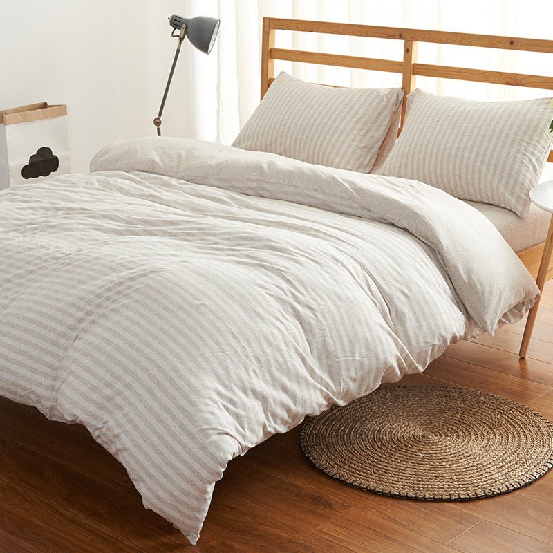 Parure de lit Tianzhu en pur coton quatre pièces pour un confort naturel - IVOIRART.COM
