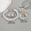 Parure multi-couches femme Europe-Amérique, collier, boucles, bracelet, perle CZs. - IVOIRART.COM