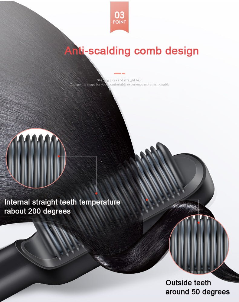 Peigne Lissant Électrique KD380 - Brosse Chauffante PTC 34W, 220V, 50Hz - IVOIRART.COM