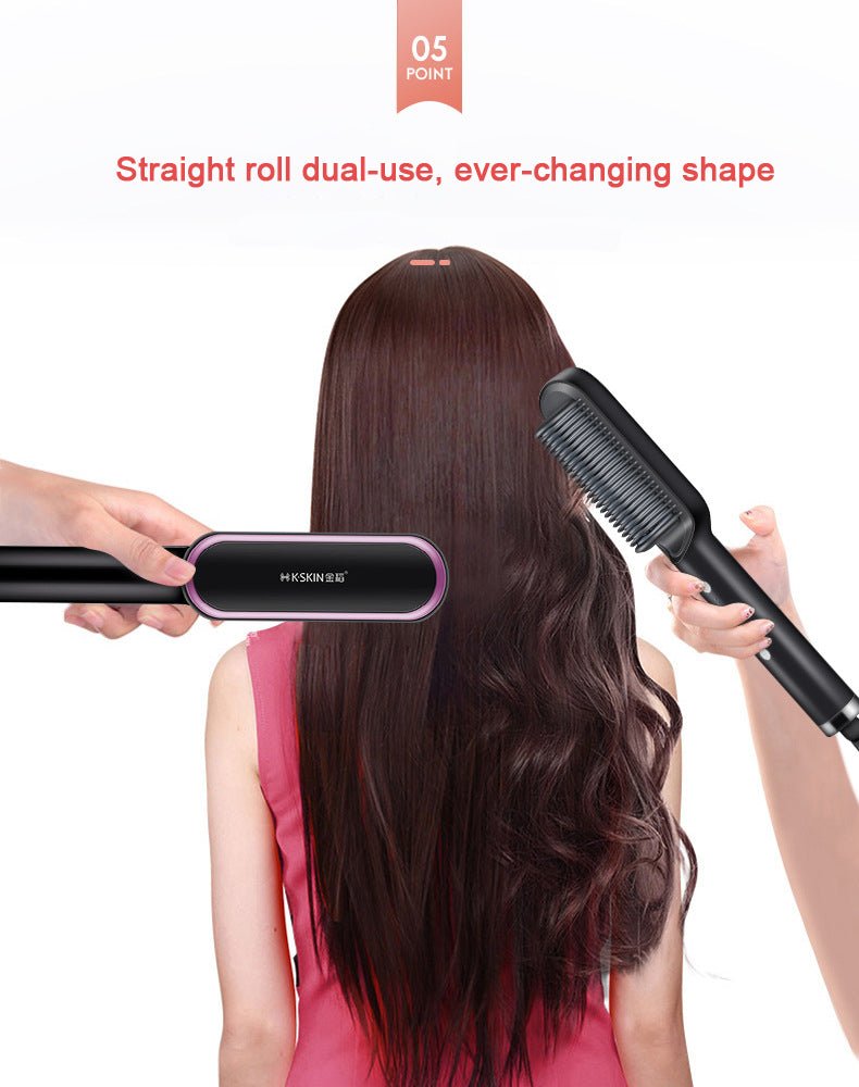 Peigne Lissant Électrique KD380 - Brosse Chauffante PTC 34W, 220V, 50Hz - IVOIRART.COM