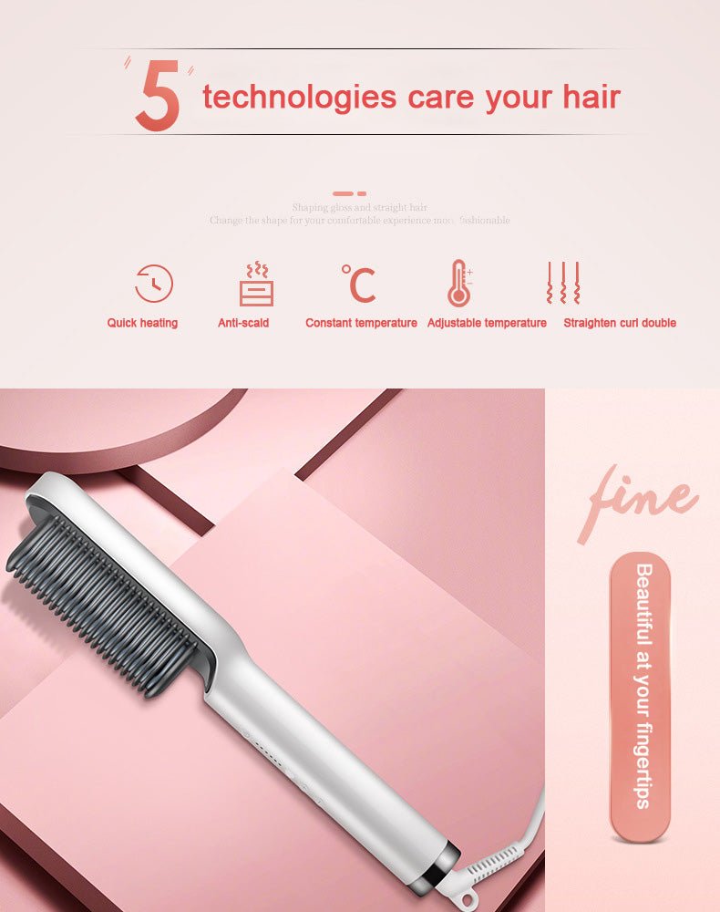 Peigne Lissant Électrique KD380 - Brosse Chauffante PTC 34W, 220V, 50Hz - IVOIRART.COM