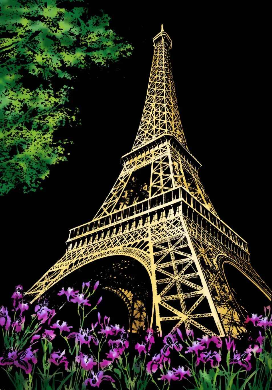 Peinture à gratter paysage autour du monde - IVOIRART.COM