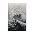 Peinture à l'huile abstraite 3D Vague Océan épaisse, toile peinte à la main-beau - IVOIRART.COM
