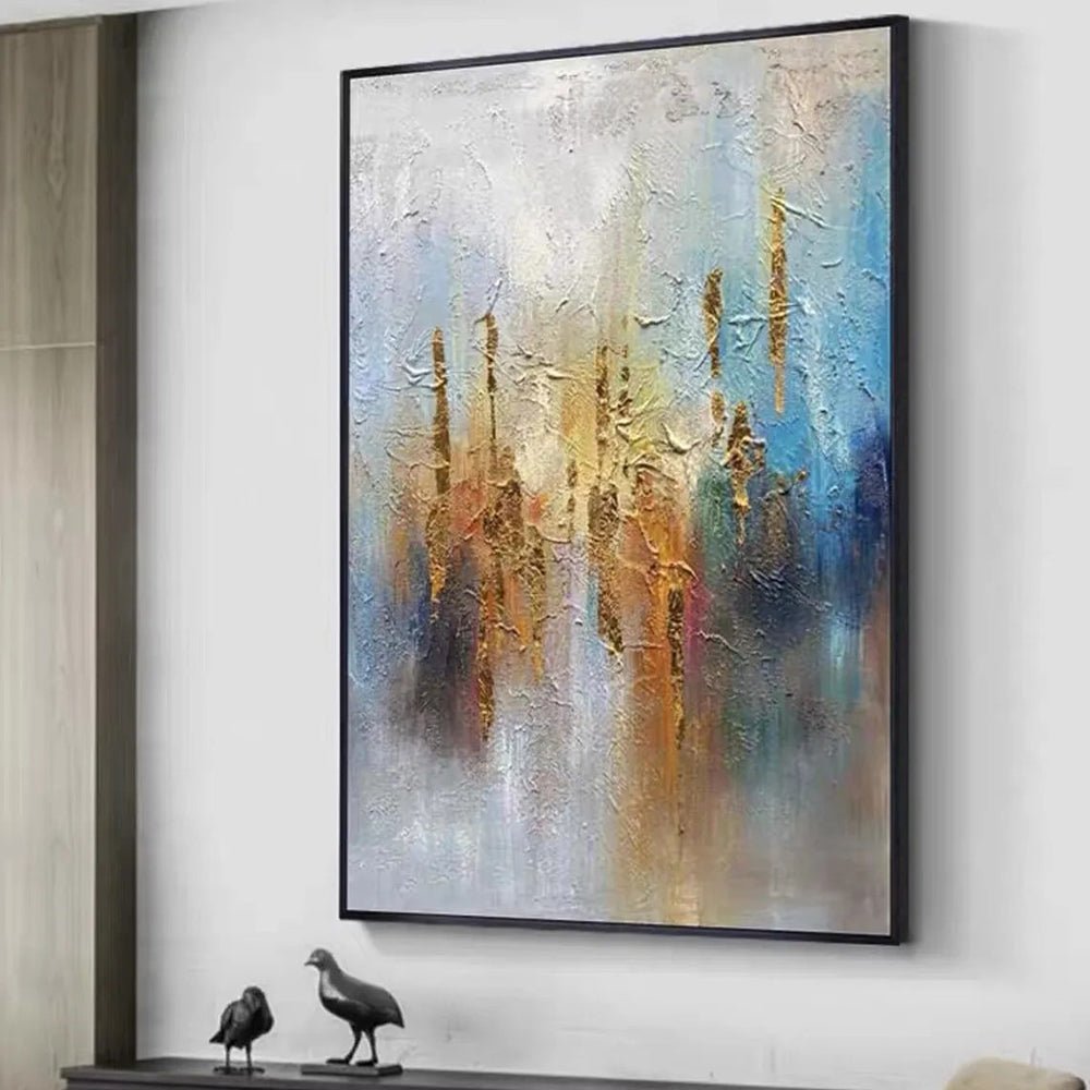 Peinture à l'huile abstraite, faite à la main sur toile, roulée, sans cadre art - IVOIRART.COM