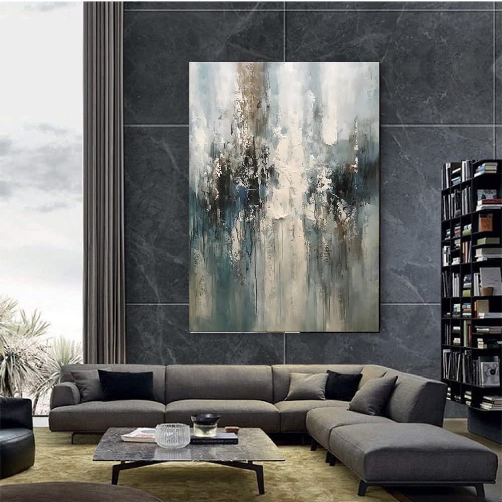 Peinture à l'huile abstraite, faite à la main sur toile, roulée, sans cadre art - IVOIRART.COM