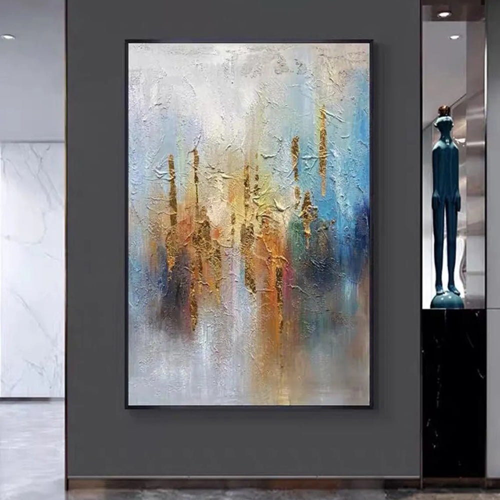 Peinture à l'huile abstraite, faite à la main sur toile, roulée, sans cadre art - IVOIRART.COM