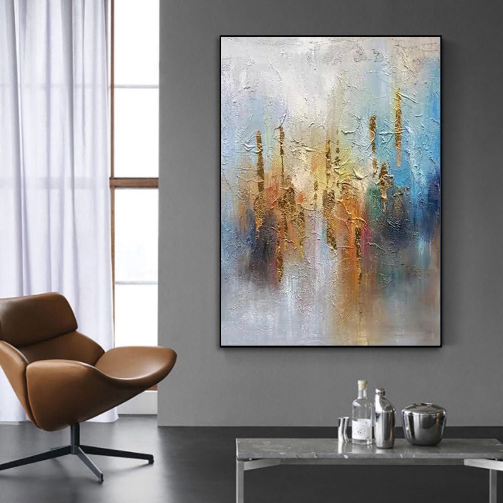 Peinture à l'huile abstraite, faite à la main sur toile, roulée, sans cadre art - IVOIRART.COM