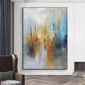 Peinture à l'huile abstraite, faite à la main sur toile, roulée, sans cadre art - IVOIRART.COM