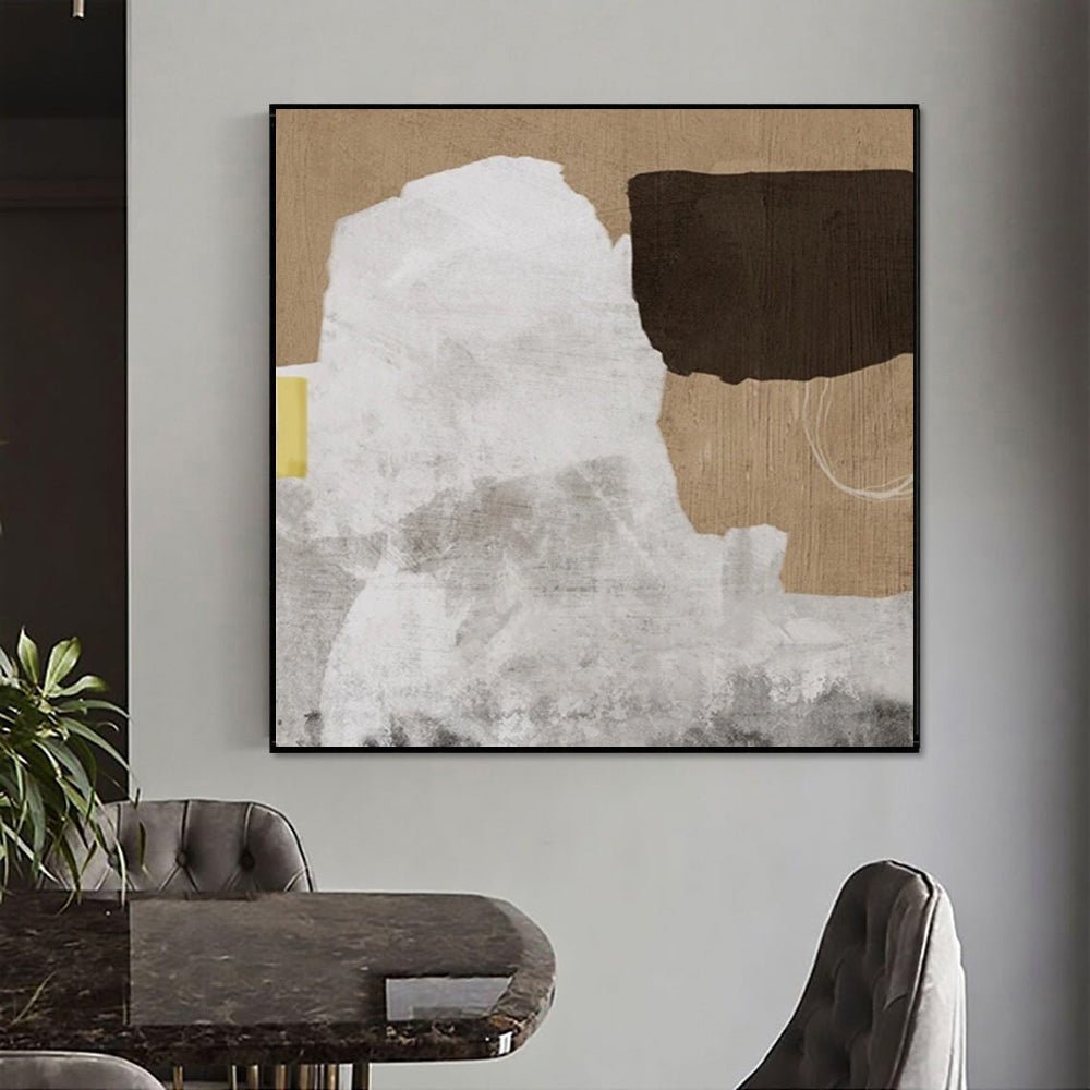Peinture À L'huile Abstraite Handmade sur Toile | Moderne Minimaliste Sans Cadre - IVOIRART.COM