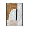 Peinture à l'huile abstraite moderne dorée, tableau fait main pour séjour. - IVOIRART.COM