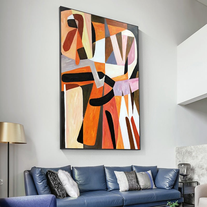 Peinture à l'huile abstraite peinte à la main pour couloir, décor mural moderne! - IVOIRART.COM