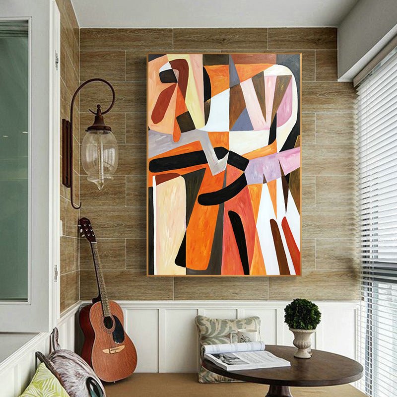 Peinture à l'huile abstraite peinte à la main pour couloir, décor mural moderne! - IVOIRART.COM